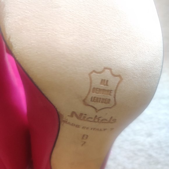 Nickels 1980s vintage hot pink high heel stiletto ankle boots - Picture 7 of 13